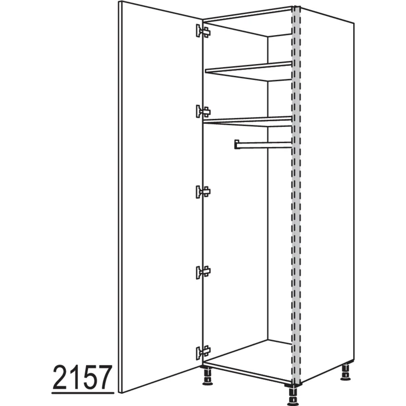 nobilia Garderobenschrank NHSWGF60-3 60 cm