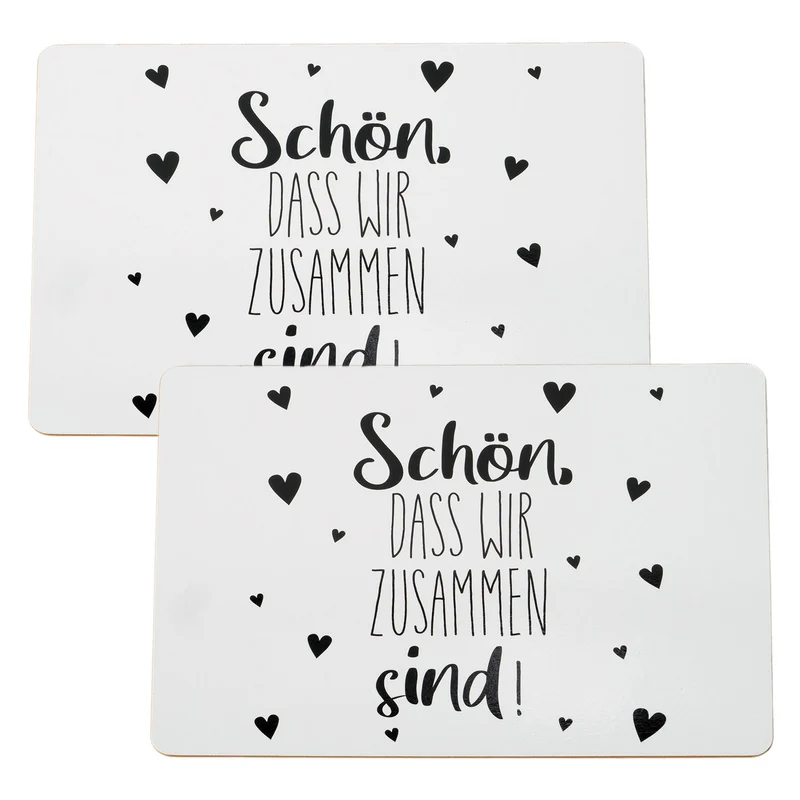 2x Kork Tischset Platzset zusammen sind 40x30cm abwaschbar Rechteck Platzmatte