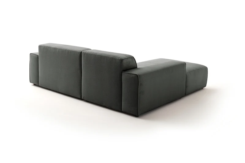 KAWOLA Sofa RANI Ecksofa Feincord anthrazit