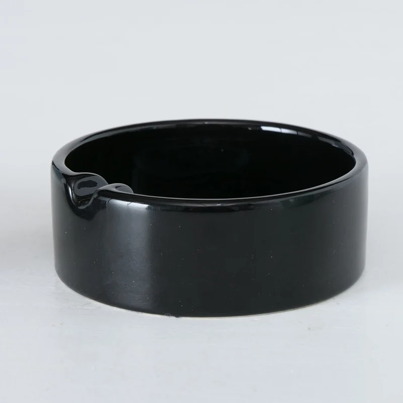 Aschenbecher Sylt Schwarz Möwe 10cm Maritim Keramik Ashtray