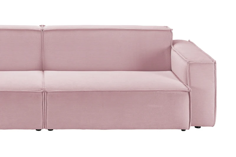 KAWOLA Sofa SAMU Feincord rosa