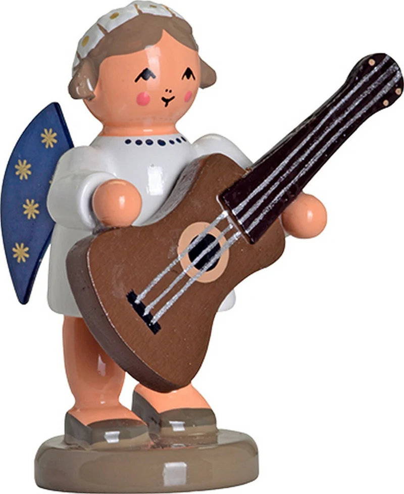 KWO - Engel mit Gitarre, Holzkunst, 5cm
