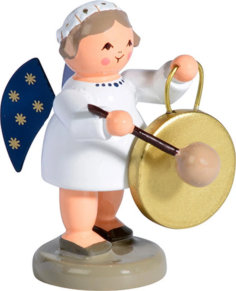 KWO - Engel mit Gong, Holzkunst, 5cm