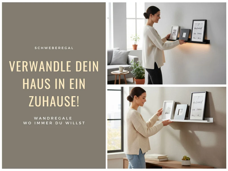 Wandregal Wandboard Freja 2´er Set 45cm Weiß Deko Regal Schweberegal Küchenregal