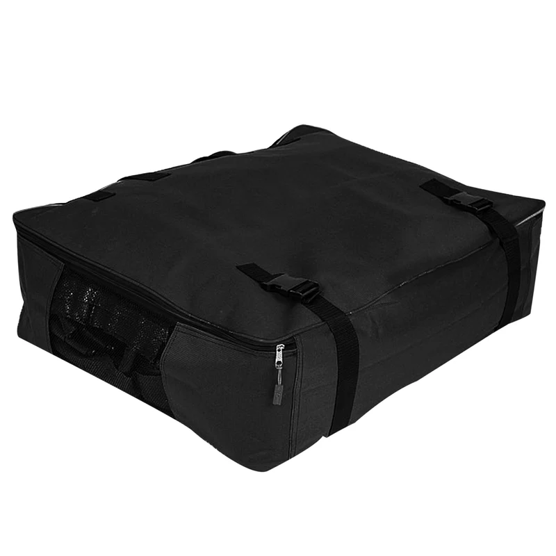 Aufbewahrungstasche für Zelt Teppich - 45x35x15 cm - mit 12 Heringen - Transport Tasche - Zeltteppich schwarz - 420D Polyester - wasserdicht