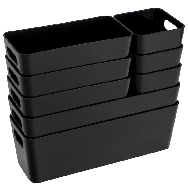Schubladen Organizer 13 Teile Set - 10 cm hoch - Boxen in 3 Größen - Schubladeneinsatz passend für Schubladen von 40 x 60 cm