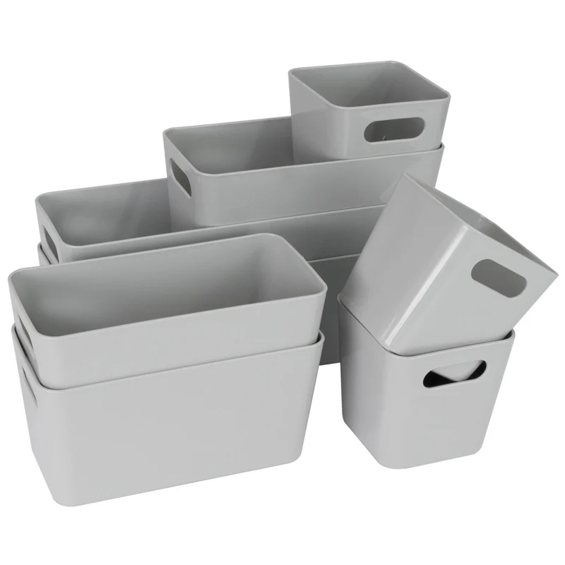 Schubladen Organizer 13 Teile Set - 10 cm hoch - Boxen in 3 Größen - Schubladeneinsatz passend für Schubladen von 40 x 60 cm