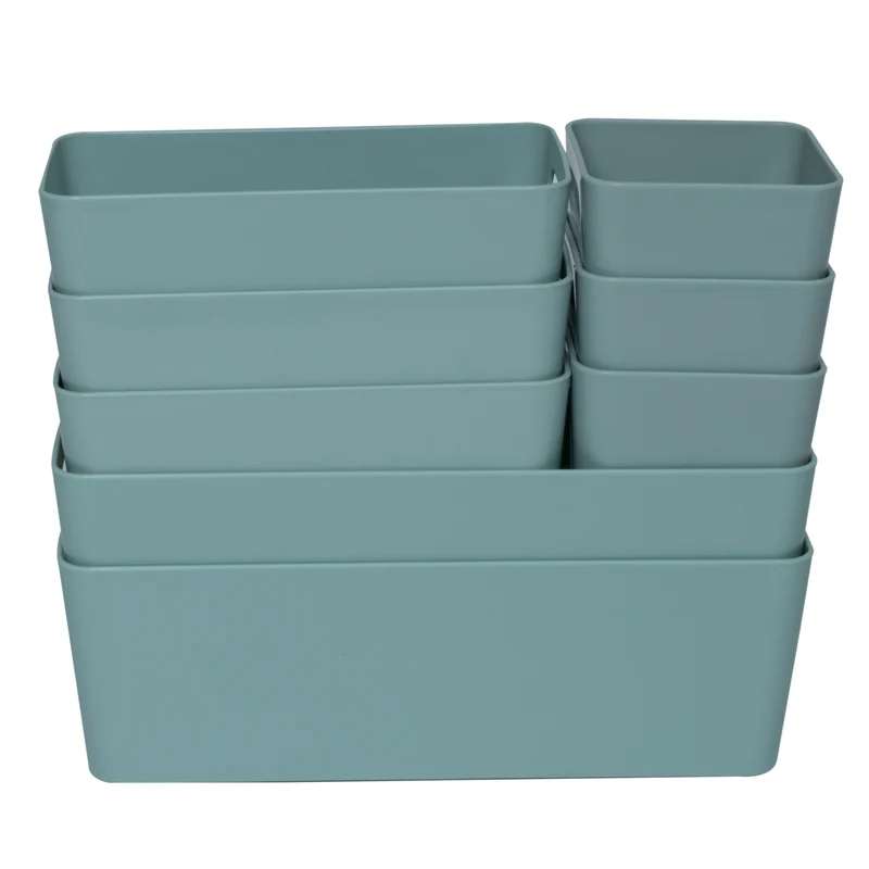 Schubladen Organizer 8 Teile Organizer Set - 10 cm hoch - Boxen in 3 Größen - passend für Schubladen von 30 x 50 cmSchubladeneinsatz passend für Schubladen von 30 x 50 cm