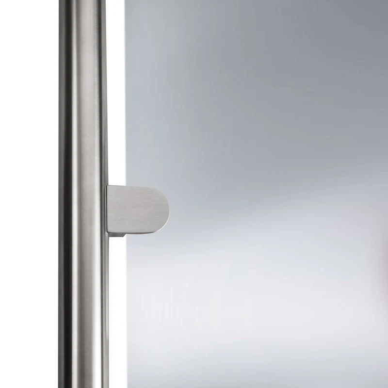 8x Edelstahl Glashalter eckig für 8 mm Glas - Glasklemme flach für gerade Flächen Geländer Sicherung