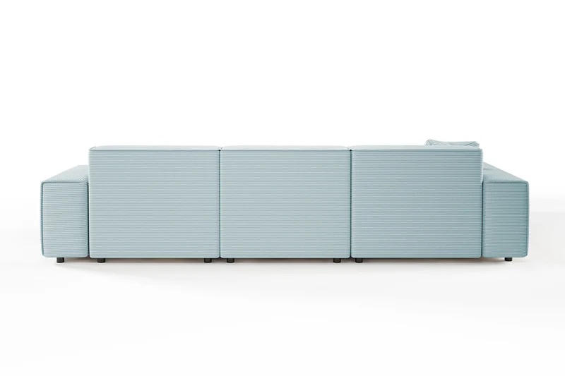 KAWOLA Sofa RANI Ecksofa Cord hellblau