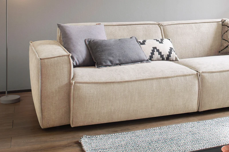 KAWOLA Sofa SAMU Stoff beige