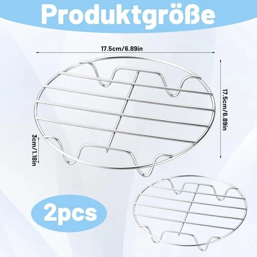 Dämpfeinsatz, 2 Stück Edelstahl Dampfgarer Einsatz, Dampfeinsatz Für Topf und Dämpfeinsatz Topf, Praktischer Gareinsatz für Töpfe, Ideal für Gesunde Küche