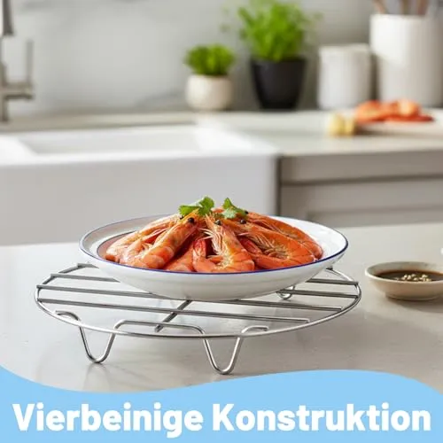 Dämpfeinsatz, 2 Stück Edelstahl Dampfgarer Einsatz, Dampfeinsatz Für Topf und Dämpfeinsatz Topf, Praktischer Gareinsatz für Töpfe, Ideal für Gesunde Küche