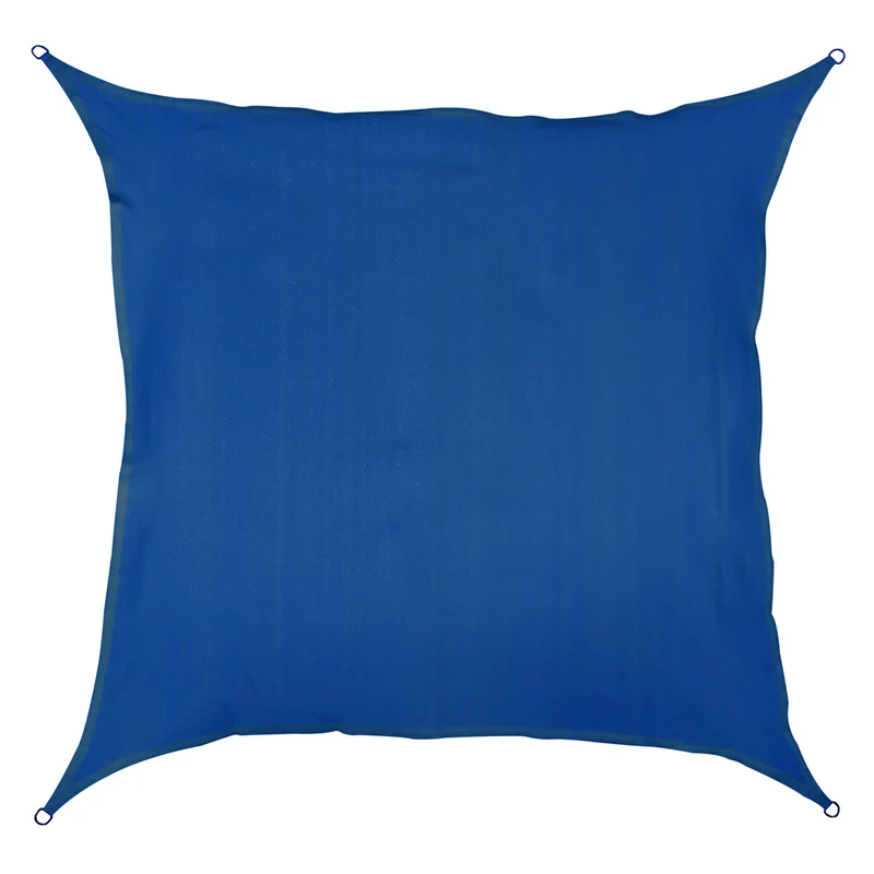 Sonnensegel 4x4 quadratisch - blau - Sonnenschutz atmungsaktiv - UV-Schutz Garten Terasse Camping