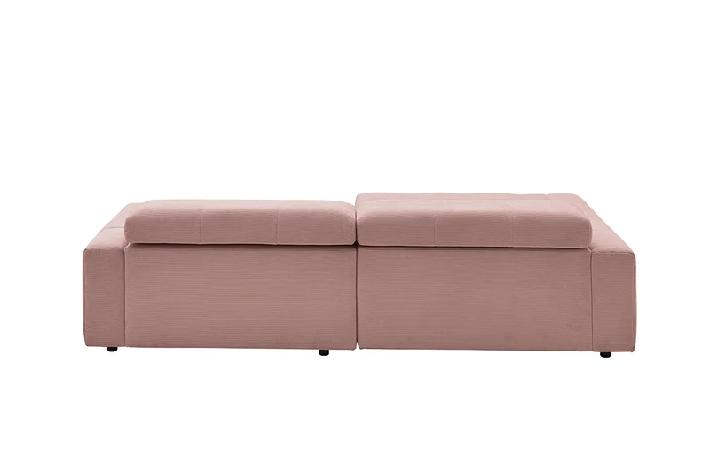 KAWOLA Sofa RENO Ecksofa Feincord rosa
