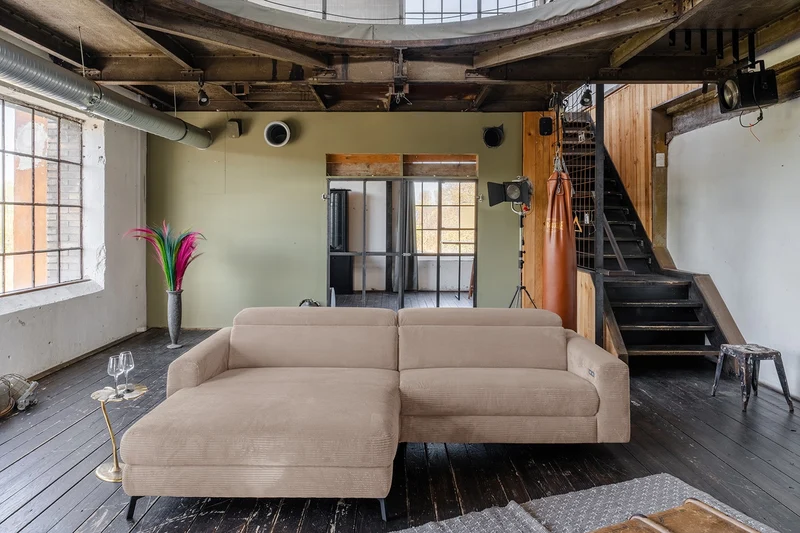 KAWOLA Sofa LAISKA Ecksofa Cord taupe
