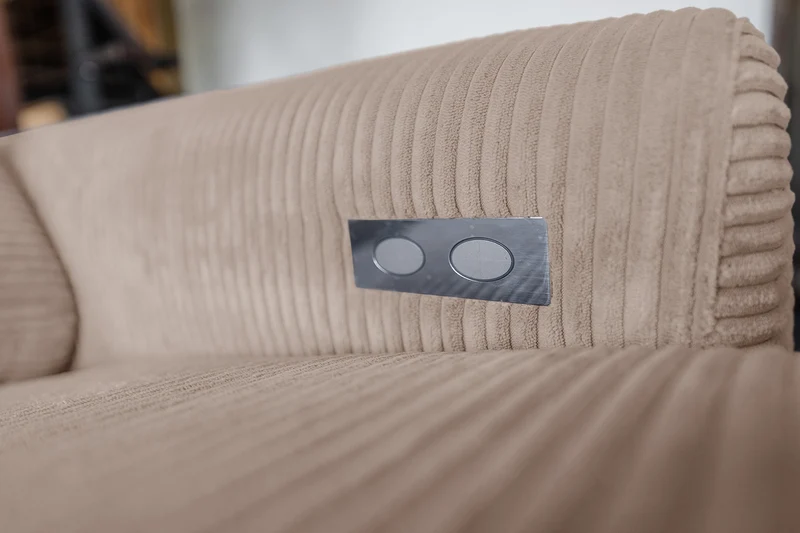 KAWOLA Sofa LAISKA Ecksofa Cord taupe