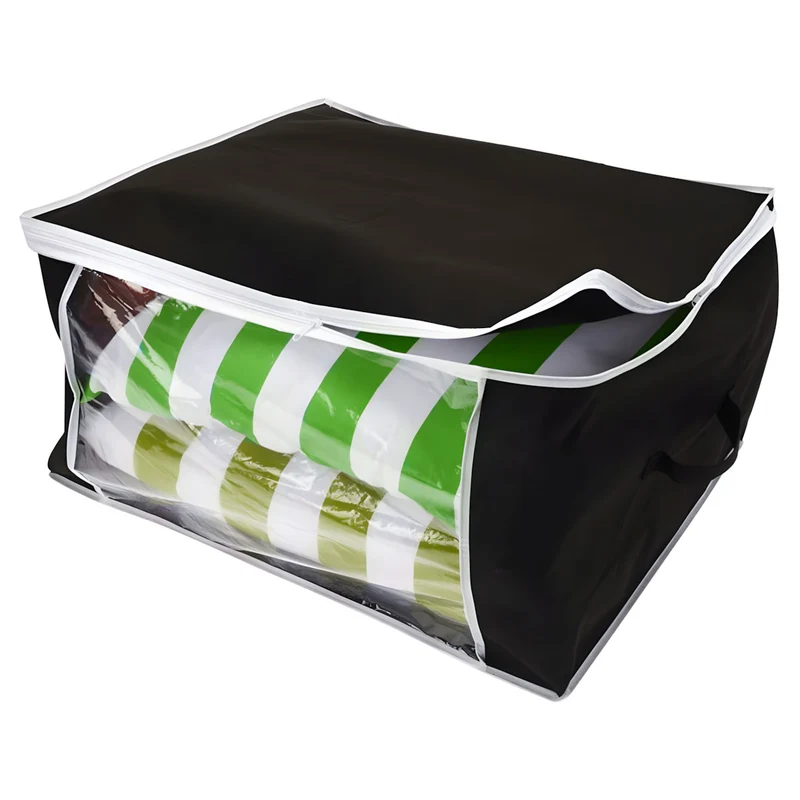 XL Unterbettkommode Schwarz 60x35x40cm Jumbo Unterbettbox Aufbewahrungsbox