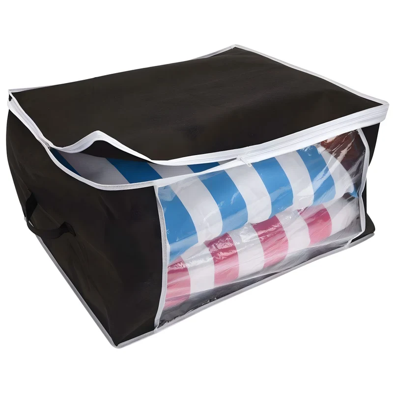 XL Unterbettkommode Schwarz 60x35x40cm Jumbo Unterbettbox Aufbewahrungsbox