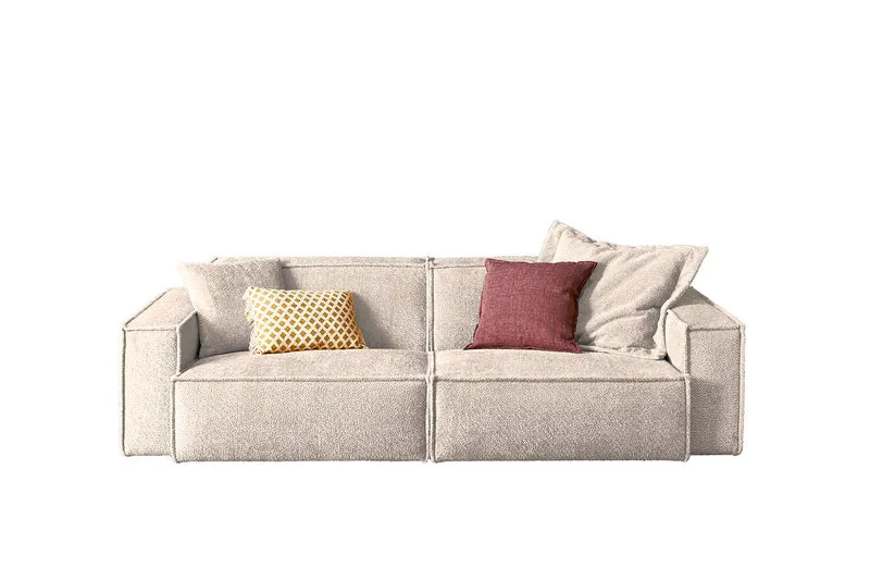 KAWOLA Sofa SAMU Stoff weiß
