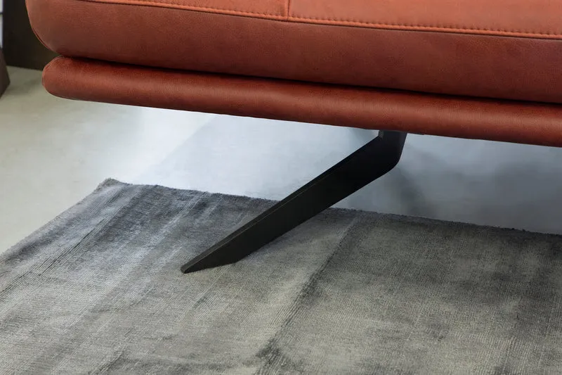 KAWOLA Sofa FENICE Ecksofa Leder burgunderrot