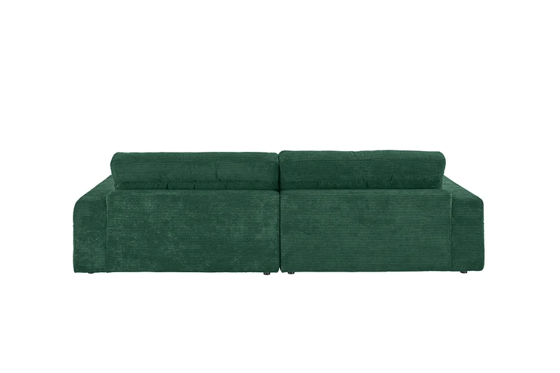 KAWOLA Sofa LANA Ecksofa Cord smaragd