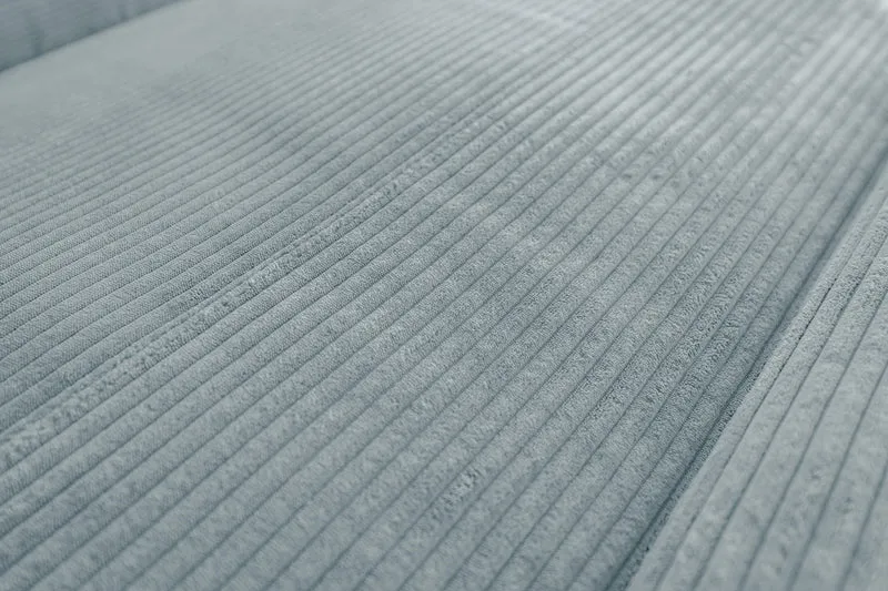 KAWOLA Sofa LAISKA Ecksofa Cord hellblau