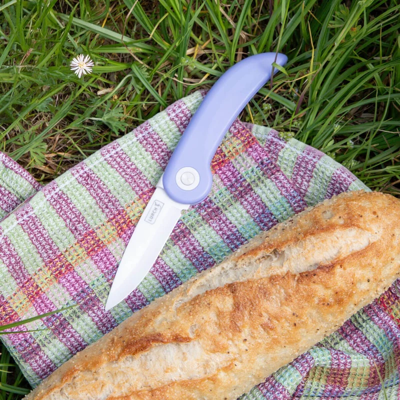 LURCH, Picknick-Messer light lavender mit einklappbarer Keramikklinge