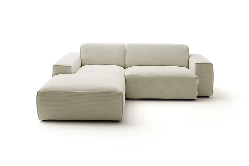 KAWOLA Sofa RANI Ecksofa Feincord beige