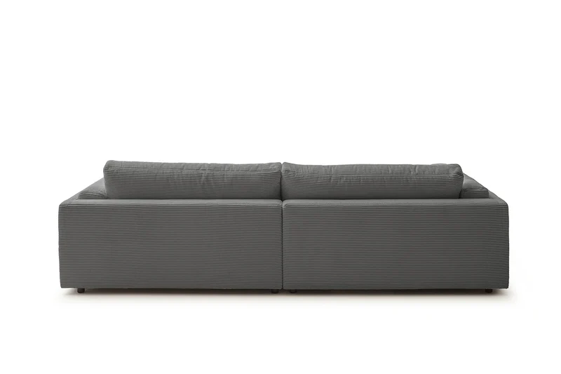KAWOLA Big Sofa RAINA Cord grau