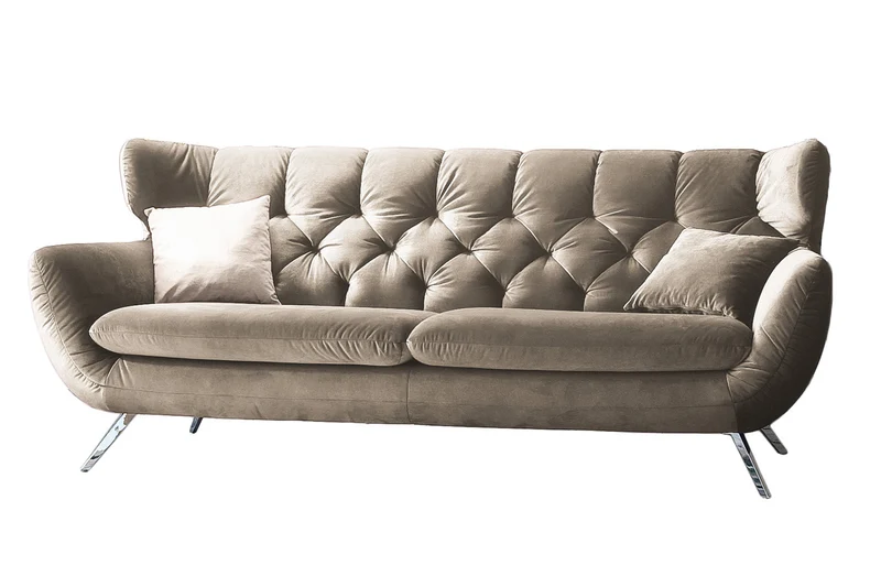 KAWOLA Sofa CHARME Velvet sand