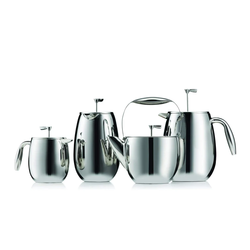 Bodum Doppelwandiger French Press Columbia - 1L / 8 Tassen - Edelstahl Matt - Spülmaschinenfest Kaffeebereiter