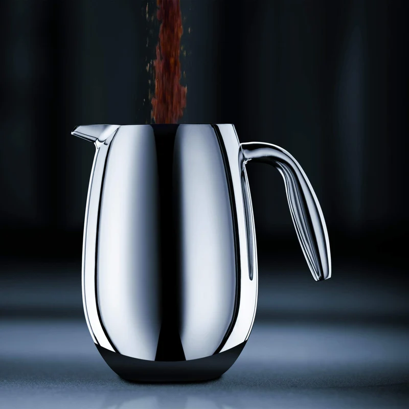 Bodum Doppelwandiger French Press Columbia - 1L / 8 Tassen - Edelstahl Matt - Spülmaschinenfest Kaffeebereiter