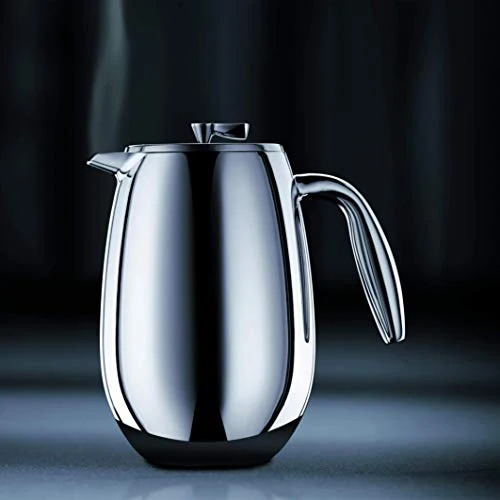 Bodum Doppelwandiger French Press Columbia - 1L / 8 Tassen - Edelstahl Matt - Spülmaschinenfest Kaffeebereiter