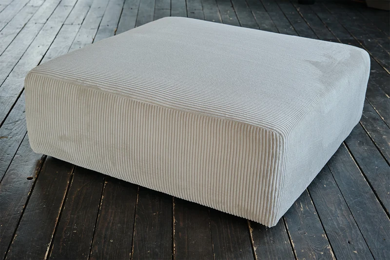 KAWOLA Hocker WIOLO SOFT Sitzelement für Modulsofa Cord hellgrau