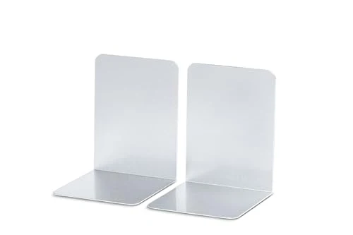MAUL Buchstütze Aluminium Silber 2er Set Kratzfest glänzend