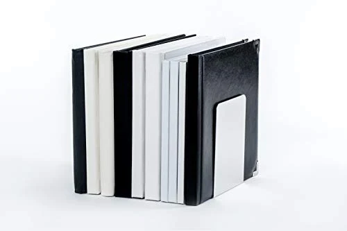 MAUL Buchstütze Aluminium Silber 2er Set Kratzfest glänzend