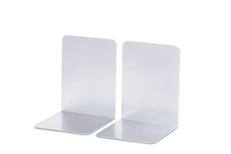 MAUL Buchstütze Aluminium Silber 2er Set Kratzfest glänzend