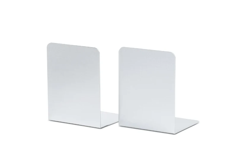 MAUL Buchstütze Aluminium Silber 2er Set Kratzfest glänzend