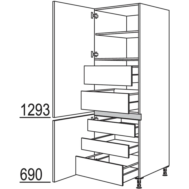 nobilia Hochschrank NHI40-1 40 cm