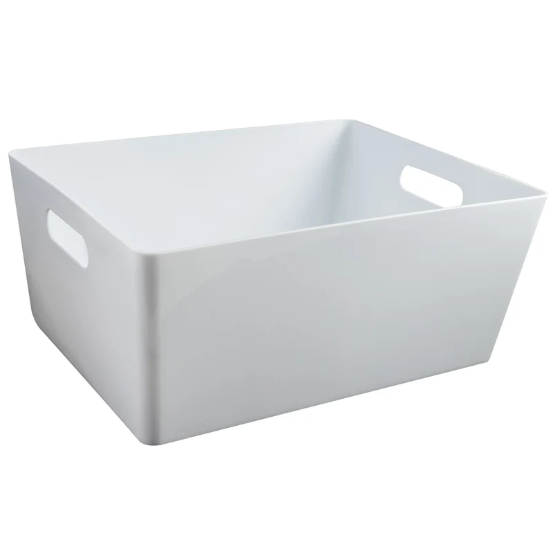 Ordnungsbox mit Beschriftungsclip - DINA4 - 26x35x15 cm 11,5 Liter - Ordnungskorb Ordnungssystem Organizerbox
