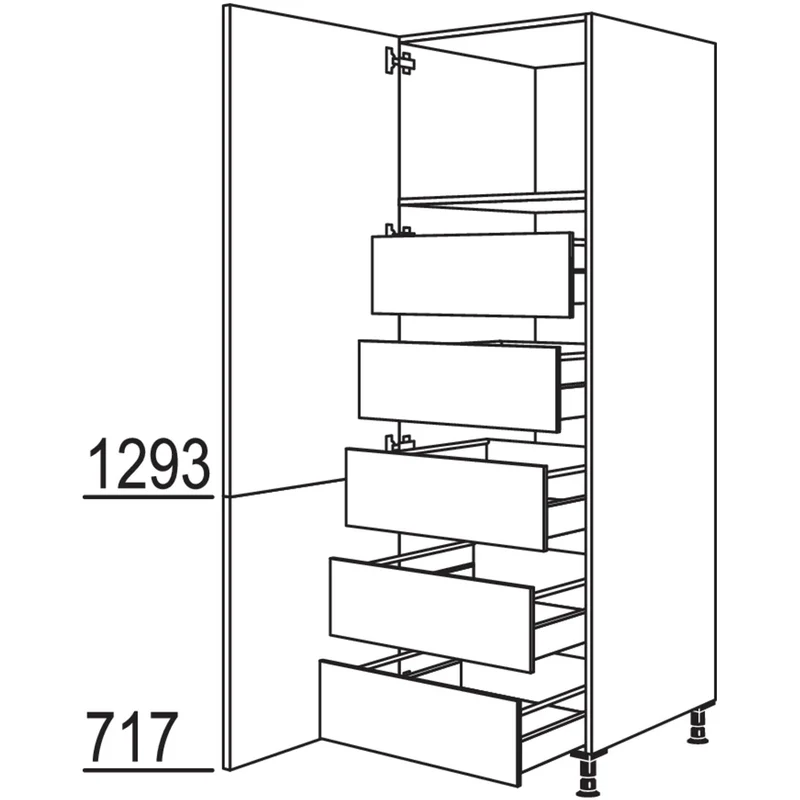 nobilia Hochschrank HDI60-1 60 cm