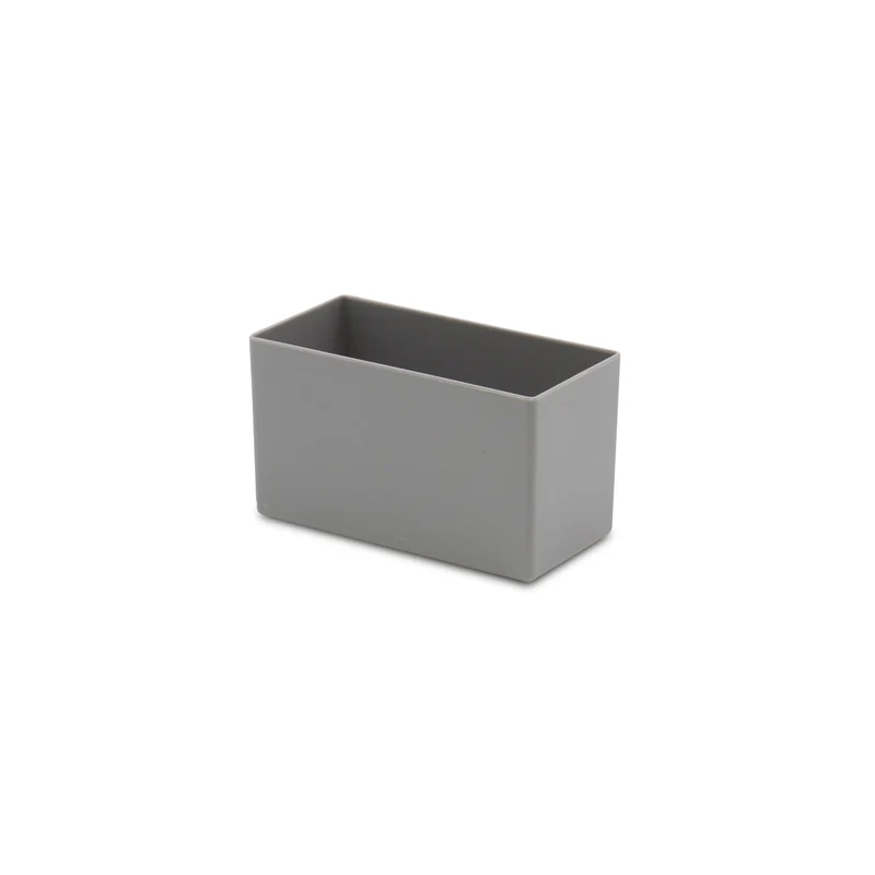 1a-TopStore 25 Stück Einsatzkasten Serie E63, farblich sortiert, 5 Farben u. 4 Größen, aus Polystyrol, Industrienorm, für Schubladen, Sortimentskästen etc. (grau, 63/2 108x54x63 mm)