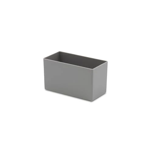 1a-TopStore 25 Stück Einsatzkasten Serie E63, farblich sortiert, 5 Farben u. 4 Größen, aus Polystyrol, Industrienorm, für Schubladen, Sortimentskästen etc. (grau, 63/2 108x54x63 mm)