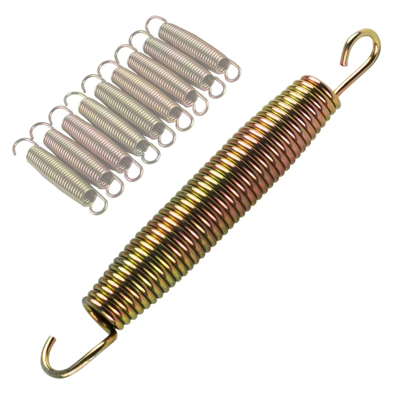 10x Trampolin Feder - 18 cm lang - mit 2 Haken - Federstahl D-3 mm - 180 mm Stahlfeder Schwingfeder