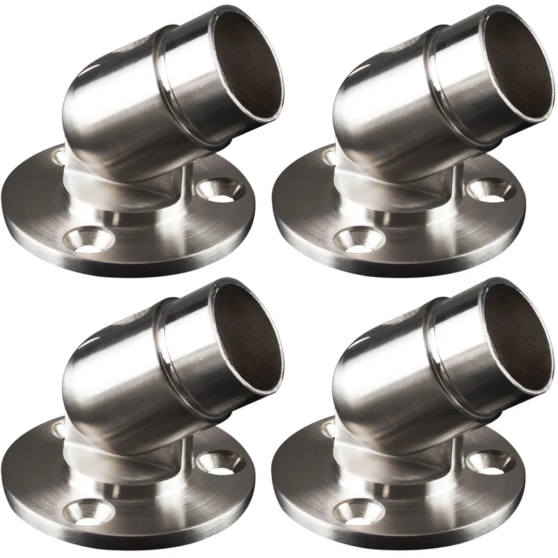 Edelstahl Gelenk Flansch für 42,4 mm Rohre - V2A Fitting für Geländer Handlauf Balkon