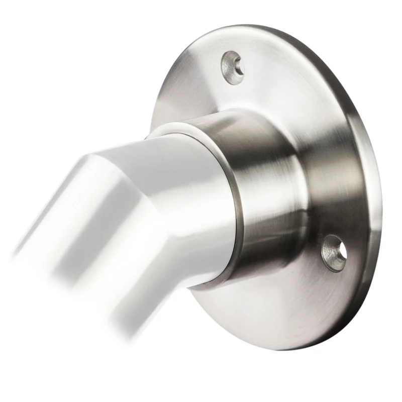 Edelstahl Flansch für 42,4 mm Rohre - V2A Fitting für Geländer Handlauf Balkon gebürstet