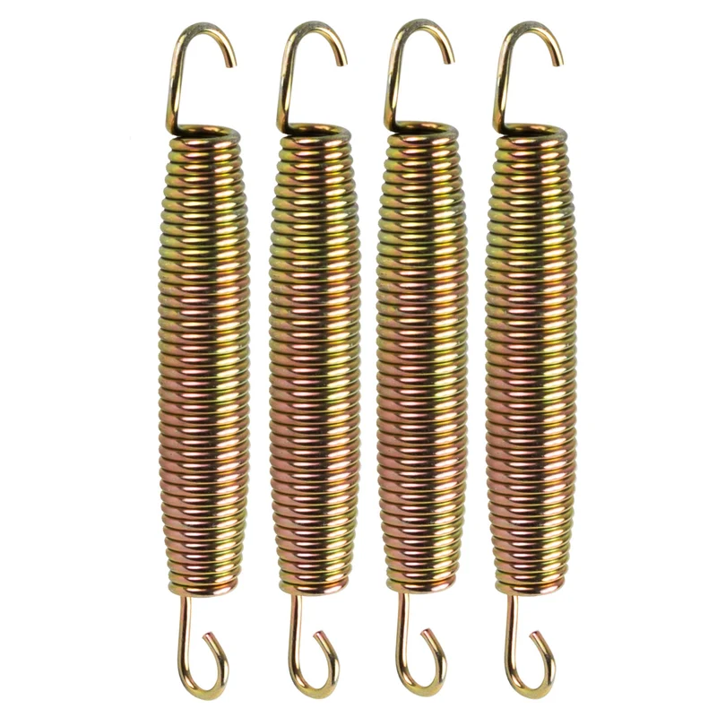 4x Zugfeder Feder Camping - 18 cm lang - Doppelhaken - Federstahl D-3 mm verzinkt - 180 mm