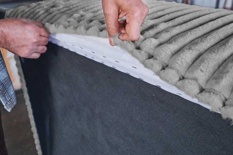 KAWOLA Modulsofa WIOLO SOFT 3 Module 3 Rückenkissen Weicher Breitcord grau