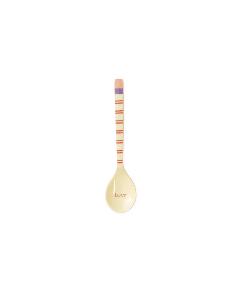 rice - Teelöffel Crème - Stripey Love Print